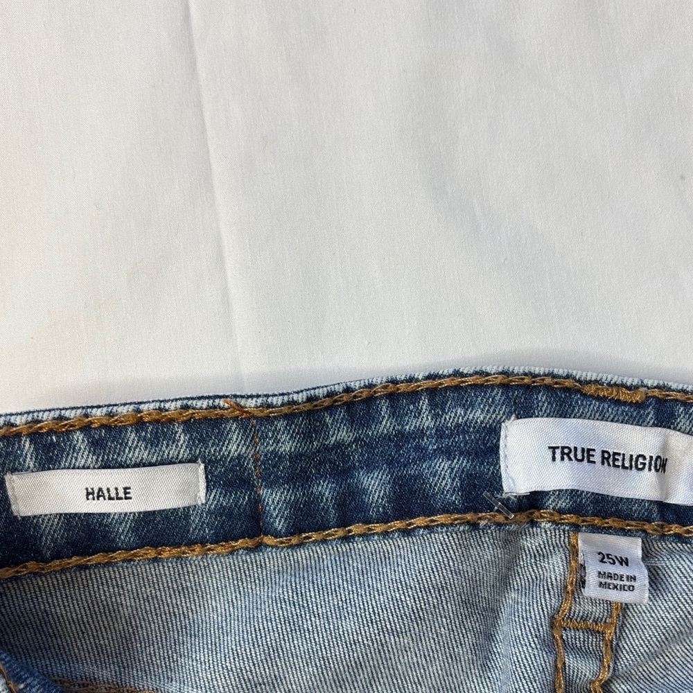 💙 True Religion Acid Wash Skinny Jeans Women’s 25 Cotton Denim 💙 - Picture 11 of 16